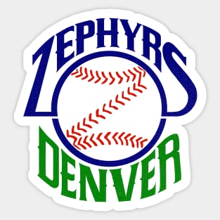 Defunct Denver Zephyrs Minor League Baseball 1989 Sticker